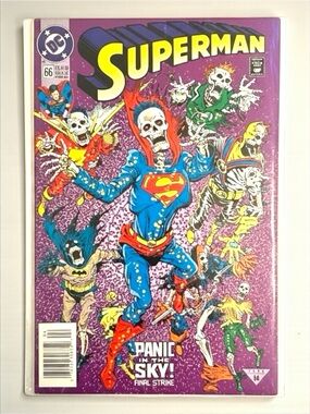 Superman #66 1992 DC Comics Panic in the Sky Final Strike High Grade NM